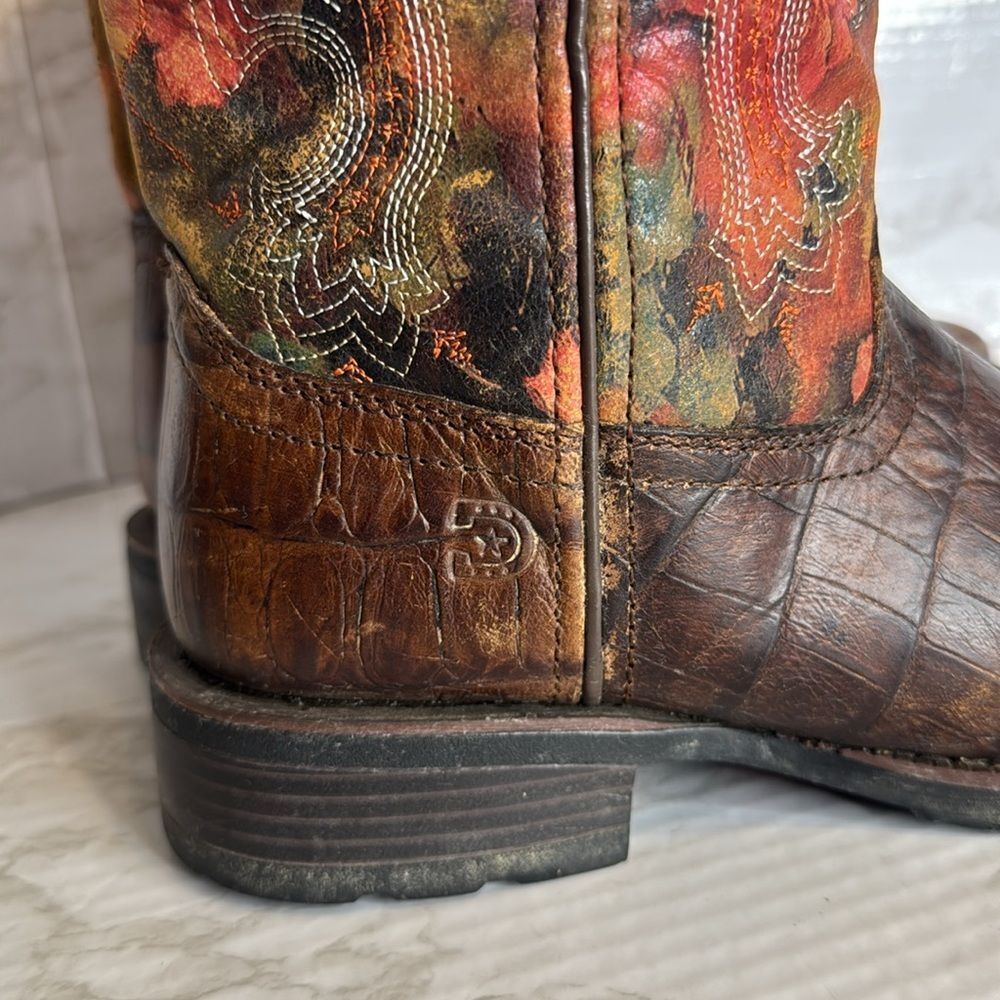 Durango Mustang Women's Faux Exotic Western Pull-on Boot size 7.5 M rodeo cute - Picture 6 of 11